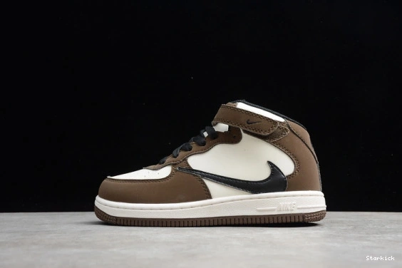 Brown Beige Force x 314197-168 07 Mid Scott Nike Kids 1 Travis Air 0803